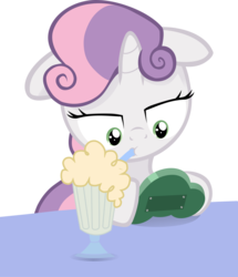 Size: 5695x6629 | Tagged: safe, artist:jan, artist:medio-cre, sweetie belle, pony, unicorn, button's adventures, g4, absurd resolution, female, filly, foal, gamer belle, joy boy, milkshake, simple background, solo, transparent background, video game