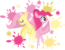 Size: 8661x6700 | Tagged: safe, artist:medio-cre, fluttershy, pinkie pie, g4, absurd resolution, duo