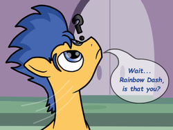 Size: 400x300 | Tagged: safe, flash sentry, rainbow dash, ask flash sentry, g4, male, solo, tumblr