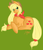 Size: 600x696 | Tagged: safe, artist:smushins, applejack, g4, bandana, female, older, prone, simple background, solo