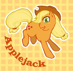 Size: 650x634 | Tagged: safe, artist:ladyjenise, applejack, g4, bucking, female, solo