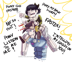 Size: 1280x1125 | Tagged: safe, artist:darklitria, human, barely pony related, olivia mann, piggyback ride, scout (tf2), scout robot, team fortress 2