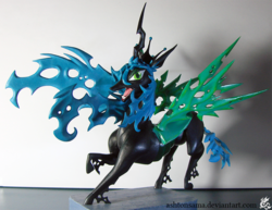 Size: 969x750 | Tagged: safe, artist:ashtonsama, queen chrysalis, changeling, changeling queen, g4, female, sculpture, solo