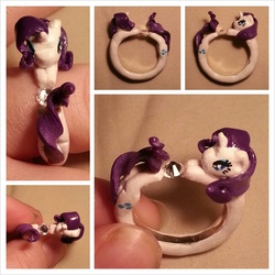 Size: 1660x1660 | Tagged: safe, artist:silk-locket, rarity, g4, customized toy, female, irl, jewelry, photo, ring, solo