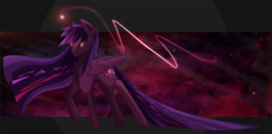 Size: 900x445 | Tagged: safe, artist:half-pint-hero, twilight sparkle, alicorn, pony, g4, corrupted, corrupted twilight sparkle, female, mare, nightmare twilight, nightmarified, twilight sparkle (alicorn)