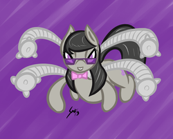 Size: 1280x1032 | Tagged: safe, artist:saliantsunbreeze, octavia melody, g4, crossover, doctor octavia, doctor octopus, female, glasses, male, marvel, solo, sonata du octave, spider-man