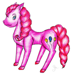 Size: 792x844 | Tagged: safe, artist:piichixchan, pinkie pie, g4, female, solo, traditional art