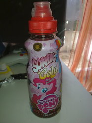 Size: 1280x1707 | Tagged: safe, pinkie pie, g4, bottle, drink, irl, logo, merchandise, photo, poland, polish, soda