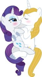Size: 2404x4418 | Tagged: safe, artist:benybing, prince blueblood, rarity, pony, unicorn, g4, blushing, duo, eyes closed, female, kiss on the lips, kissing, male, mare, ship:rariblood, shipping, simple background, stallion, straight, transparent background, vector