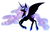 Size: 2592x1652 | Tagged: safe, artist:chokico, nightmare moon, g4, female, solo