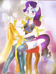 Size: 1000x1333 | Tagged: safe, artist:ruhisu, rarity, anthro, g4, ambiguous facial structure, clothes, female, solo