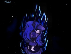 Size: 1024x768 | Tagged: safe, artist:purplepassion3, princess luna, g4, angry, crying, female, sad, solo