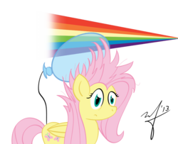 Size: 800x650 | Tagged: safe, artist:stuhp, fluttershy, rainbow dash, pegasus, pony, g4, balloon, female, rainbow, solo, static, static electricity