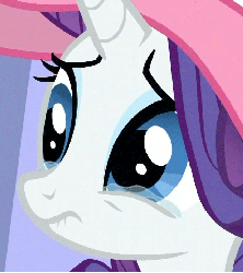 Size: 650x731 | Tagged: safe, artist:fuckyeahrarity, screencap, rarity, pony, g4, season 2, sweet and elite, animated, cropped, crying, eye shimmer, female, lip quiver, reaction image, sad, solo, teary eyes