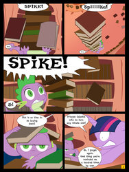 Size: 774x1032 | Tagged: safe, artist:gatesmccloud, spike, twilight sparkle, g4, book, comic, the rightful heir