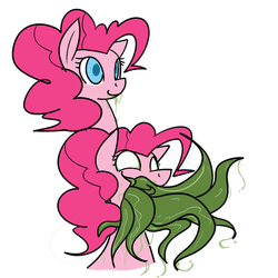 Size: 1000x1000 | Tagged: safe, artist:reiduran, pinkie pie, g4, blank eyes, gross, pinkie being pinkie, tentacles