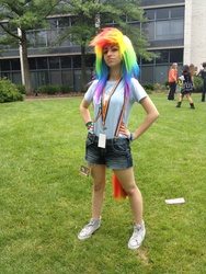 Size: 2448x3264 | Tagged: safe, artist:missdoodlez, rainbow dash, human, g4, animenext, cosplay, irl, irl human, photo