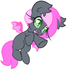 Size: 700x780 | Tagged: safe, artist:starlightlore, oc, oc only, oc:heartbeat, bat pony, pony, blank flank, female, filly, heart eyes, simple background, solo, transparent background, wingding eyes