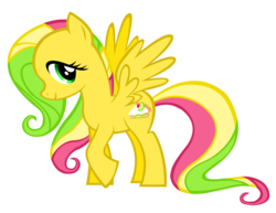 Size: 1644x1271 | Tagged: safe, artist:durpy, kiwi tart, pegasus, pony, g3, g4, female, fusion, g3 to g4, generation leap, recolor, simple background, solo, transparent background, vector