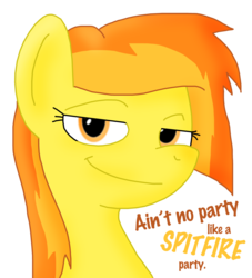 Size: 1280x1408 | Tagged: safe, artist:ajmstudios, spitfire, g4, expression, female, meme, party, simple background, solo, transparent background