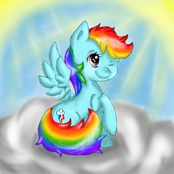 Size: 768x768 | Tagged: safe, artist:pledge-of-lemon, rainbow dash, g4, female, solo