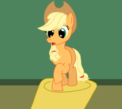 Size: 698x622 | Tagged: safe, artist:sayer, apple bloom, applejack, bridle gossip, g4, my little pony: friendship is magic, appletini, digital art, holding, micro, shrunk