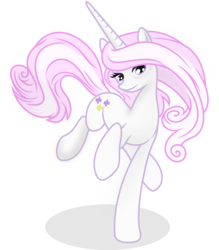 Size: 3935x4500 | Tagged: safe, artist:kp-shadowsquirrel, artist:theponymuseum, fleur-de-lis, pony, unicorn, g4, absurd resolution, colored, female, horn, looking at you, mare, raised leg, simple background, slender, solo, thin, transparent background, vector