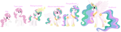 Size: 2586x680 | Tagged: safe, artist:cookie-dolls, artist:selenaede, princess celestia, g4, age progression, cewestia, filly, pink-mane celestia, simple background, stock vector, teenager, transparent background, younger