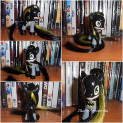 Size: 894x894 | Tagged: safe, artist:soulren, batman, brushable, crossover, customized toy, irl, photo, toy
