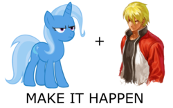 Size: 1600x1000 | Tagged: safe, trixie, g4, exploitable meme, fatal fury, make it happen, meme, rock howard, snk