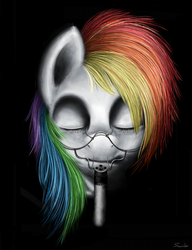 Size: 3000x3900 | Tagged: safe, artist:savvilier, rainbow dash, g4, female, rammstein, solo