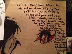 Size: 1280x960 | Tagged: source needed, safe, artist:vandarra drakkhen, count bleck, lyrics, nintendo, paper mario, photo, ponified, song, song reference, spirit of chaos, super mario bros., super paper mario, text, traditional art