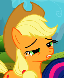 Size: 451x547 | Tagged: safe, screencap, applejack, earth pony, pony, g4, female, mare, solo