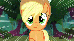 Size: 500x281 | Tagged: safe, screencap, applejack, earth pony, pony, timber wolf, g4, season 3, spike at your service, animated, female, mare, running, solo