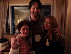 Size: 1024x768 | Tagged: safe, human, bronycon, amy keating rogers, g.m. berrow, irl, irl human, m.a. larson, m.a. larson's beautiful smile, photo
