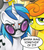 Size: 694x783 | Tagged: safe, artist:andy price, idw, carrot top, dj pon-3, golden harvest, vinyl scratch, g4, dreamworks face, justice league, justice league international, parody, reference, when she speaks