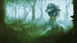 Size: 1920x1080 | Tagged: safe, artist:assasinmonkey, zecora, zebra, g4, female, fluffy, forest, hat, scenery, solo