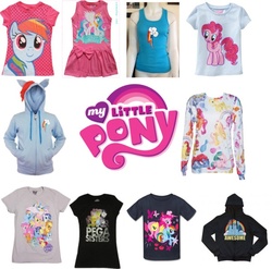 Size: 600x593 | Tagged: safe, applejack, fluttershy, pinkie pie, princess celestia, rainbow dash, rarity, spike, twilight sparkle, g1, g4, clothes, dashface, hoodie, mane six, merchandise, my little pony logo, shirt, stock vector, target demographic, top