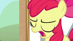 Size: 500x281 | Tagged: safe, screencap, apple bloom, g4, one bad apple, animated, female, solo