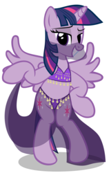 Size: 1092x1732 | Tagged: safe, artist:mlp-scribbles, twilight sparkle, alicorn, pony, g4, bedroom eyes, belly dancer, bipedal, bra, bra on pony, clothes, female, mare, midriff, panties, see-through, show accurate, simple background, solo, standing, thong, transparent background, twilight sparkle (alicorn), underwear, veil