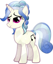 Size: 5433x6500 | Tagged: safe, artist:theshadowstone, dj pon-3, vinyl scratch, pony, unicorn, g4, absurd resolution, alternate hairstyle, crystallized, cutie mark, female, hooves, horn, mare, simple background, smiling, solo, transparent background, vector