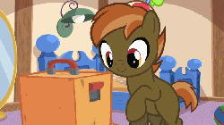 Size: 640x360 | Tagged: safe, artist:jan, button mash, button's adventures, g4, animated, buttonbetes, c:, colt, cute, foal, frown, game over, hat, hoof hold, male, pong, propeller hat, sitting, smiling, talking, video game
