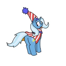 Size: 400x400 | Tagged: safe, trixie, pony, unicorn, g4, butt, female, mare, oakatrixie, plot, solo