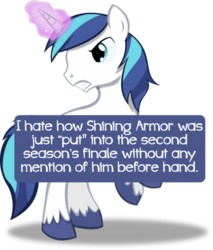 Size: 500x588 | Tagged: safe, shining armor, pony, unicorn, g4, magic, male, pony confession, simple background, solo, stallion, transparent background