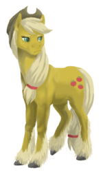 Size: 1024x1637 | Tagged: safe, artist:breadworth, applejack, horse, g4, female, simple background, solo, unshorn fetlocks