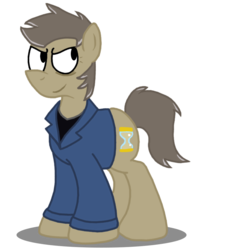 Size: 776x848 | Tagged: safe, artist:sketchymouse, doctor whooves, time turner, earth pony, pony, g4, doctor who, male, peter capaldi, simple background, solo, the doctor, transparent background, twelfth doctor, vector