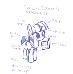 Size: 1537x1560 | Tagged: safe, artist:da-futaba, twilight sparkle, pony, unicorn, g4, alicorn drama, blushing, book, cute, drama, female, mare, op is a duck, reading, sketch, smiling, solo