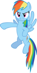 Size: 4883x9582 | Tagged: safe, artist:exe2001, rainbow dash, g4, absurd resolution, female, simple background, solo, transparent background, vector