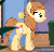 Size: 383x369 | Tagged: safe, artist:jan, oc, oc only, oc:cream heart, earth pony, pony, button's adventures, g4, animated, cutie mark, door, eyes closed, facehoof, female, gif, hooves, mare, solo