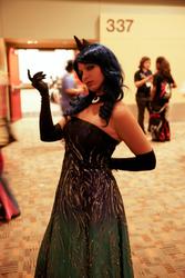 Size: 2480x3720 | Tagged: safe, artist:itsy-britzy, princess luna, human, bronycon, bronycon 2013, g4, 2013, clothes, cosplay, dress, evening gloves, irl, irl human, photo, solo